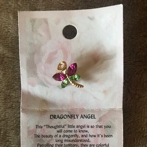 Dragonfly Angel Lapel Pin
